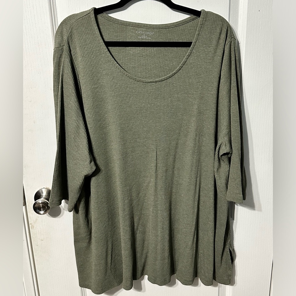 Catherine’s Olive Green 3/4 Sleeve 22/24 Top
